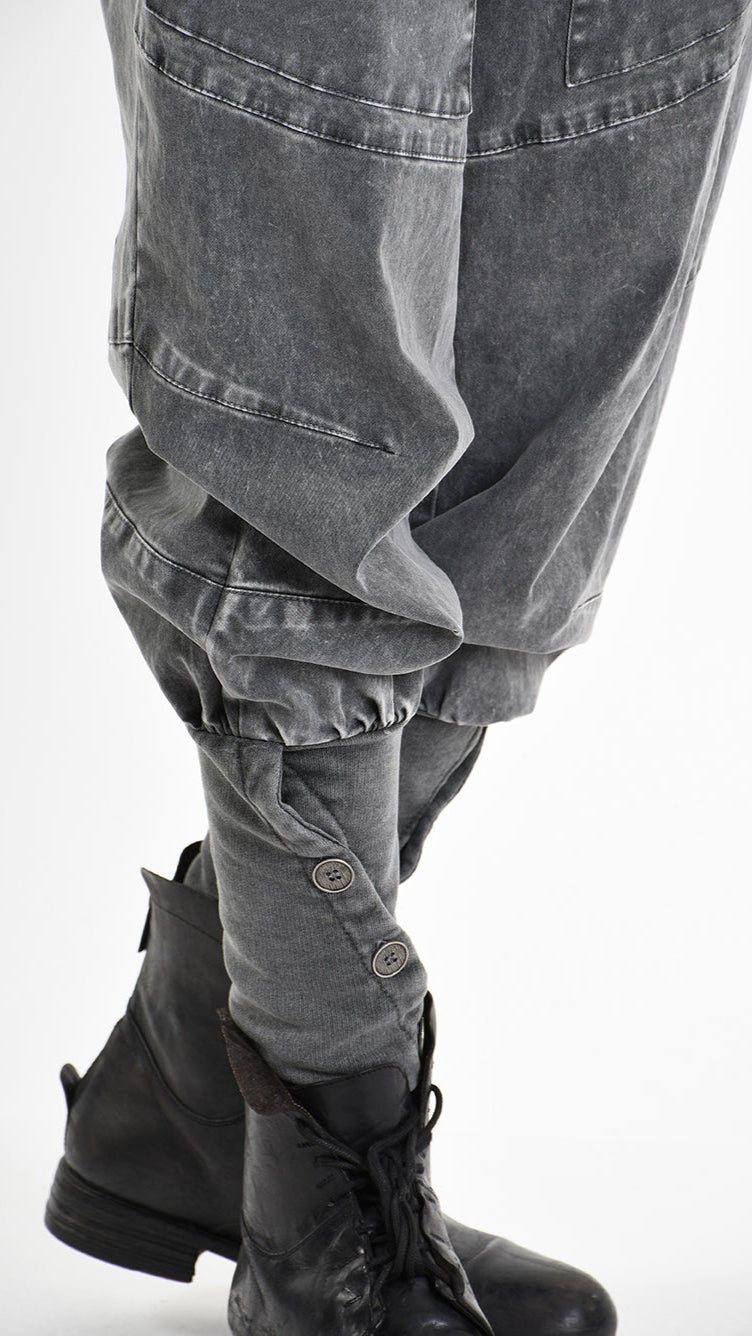 A33B M104125 TROUSER Cargo Cotton Stretch Marmorized Grey