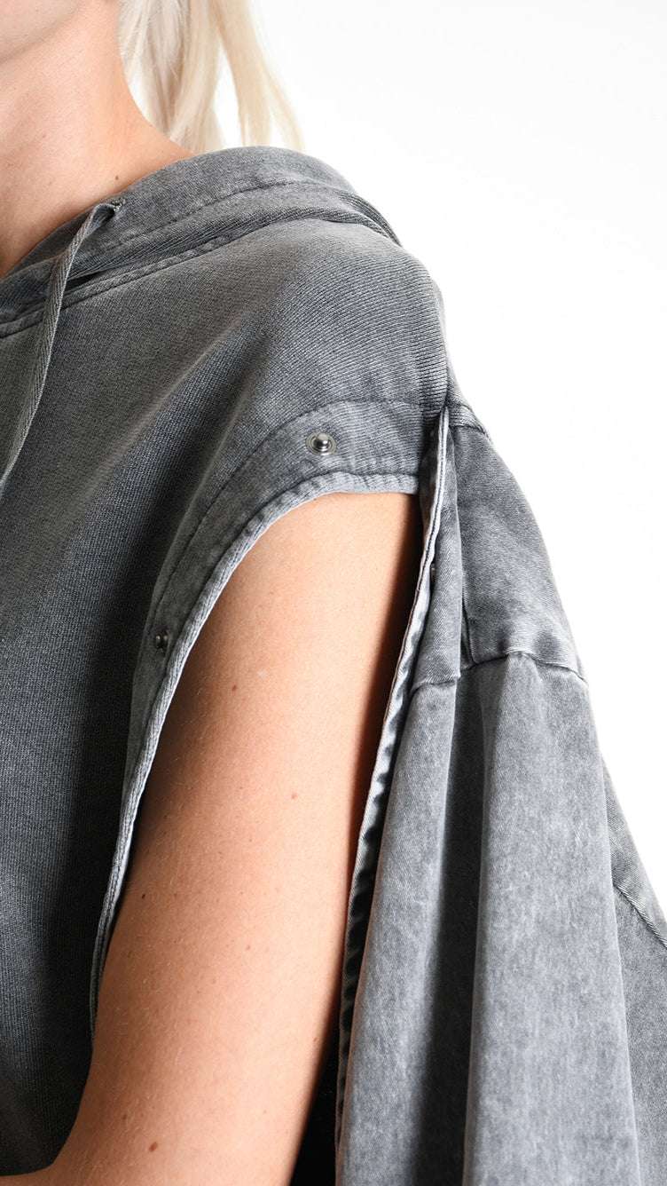 A33B M104525 FLEECE Comfort Cotton Stretch Marmorized UNISEX U Grey