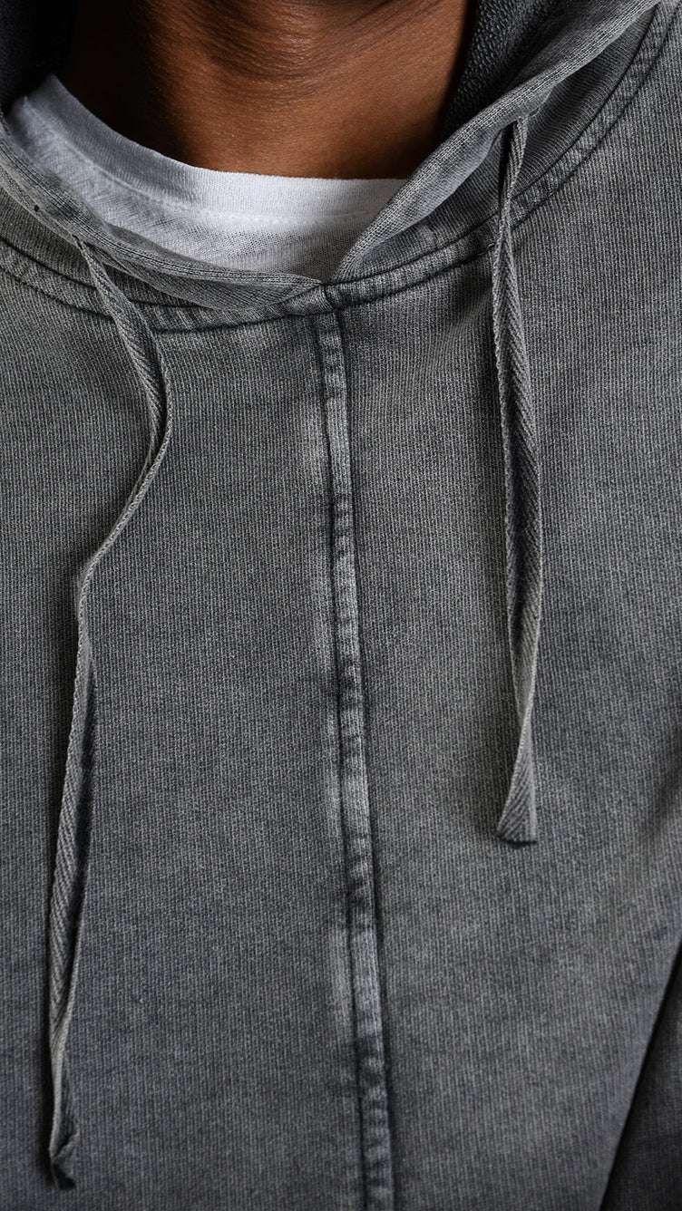 A33B M104525 FLEECE Comfort Cotton Stretch Marmorized UNISEX U Grey