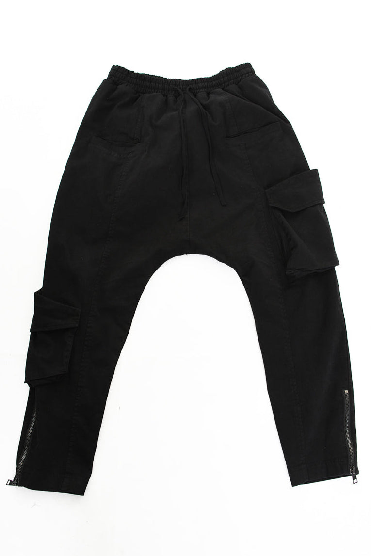 3B M1101 TROUSER Regular Gabardine Cotton Stretch Black MAN LA HAINE INSIDE US