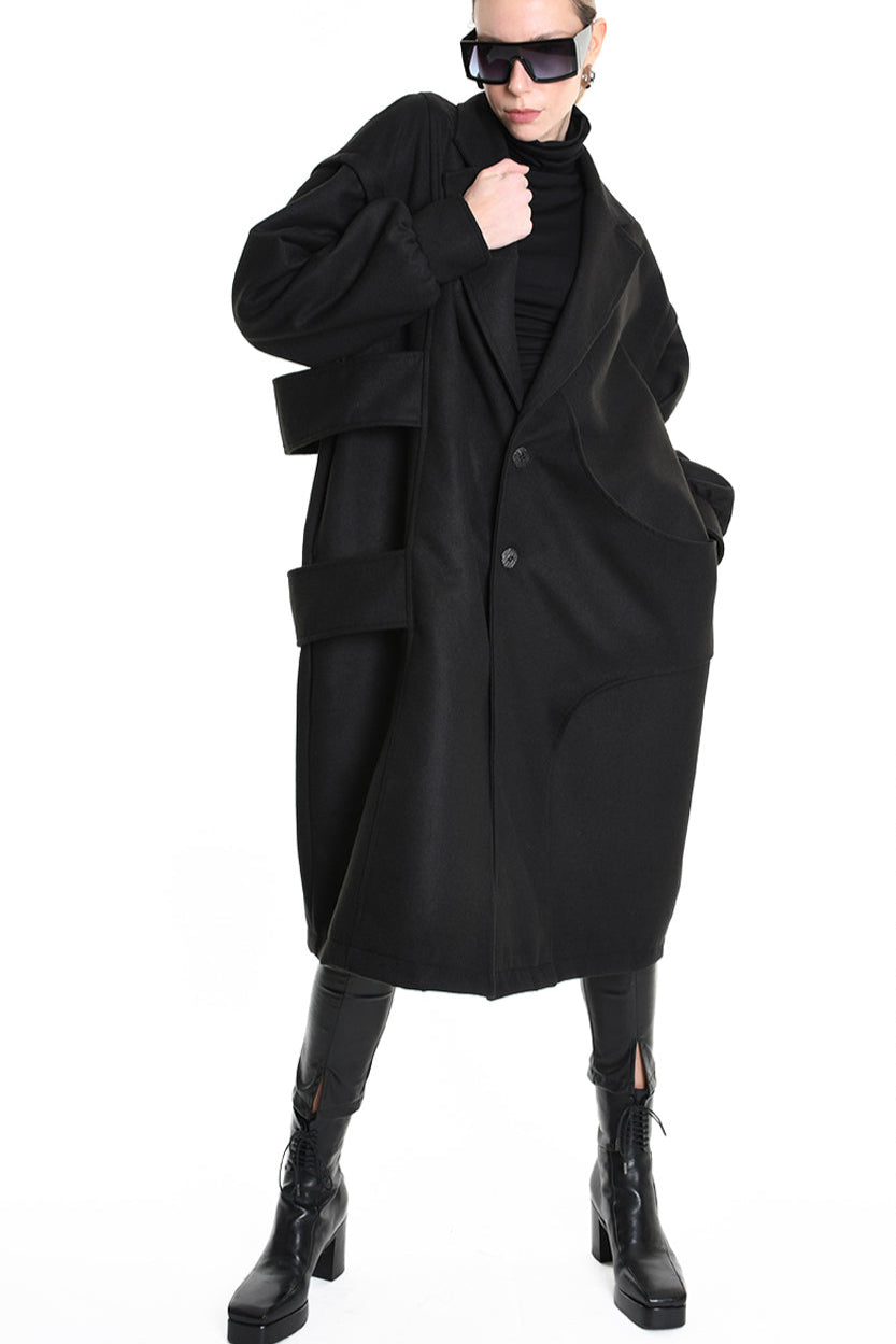 3B M1114 COAT Over Cloth UNISEX Black LA HAINE INSIDE US