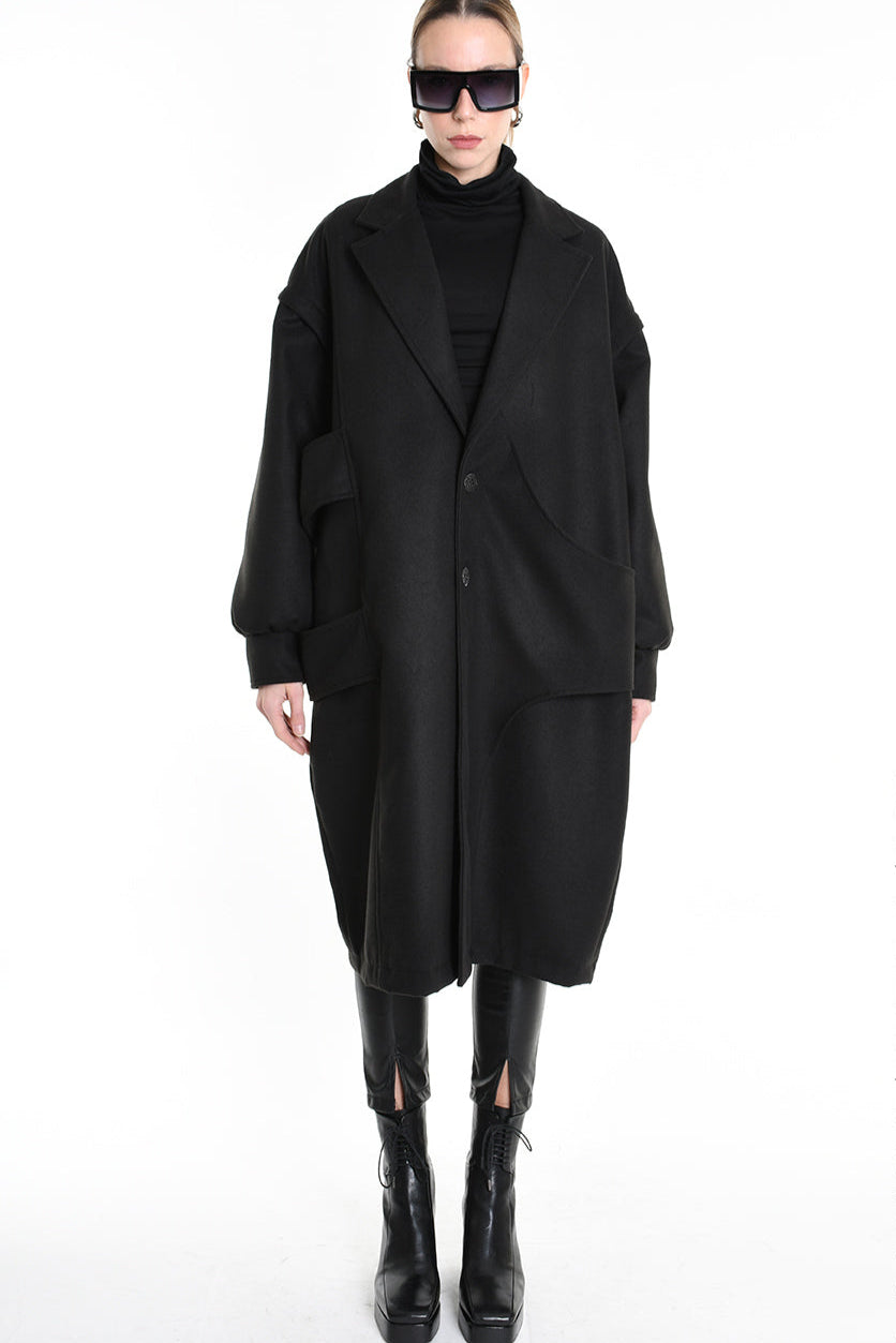 3B M1114 COAT Over Cloth UNISEX Black LA HAINE INSIDE US