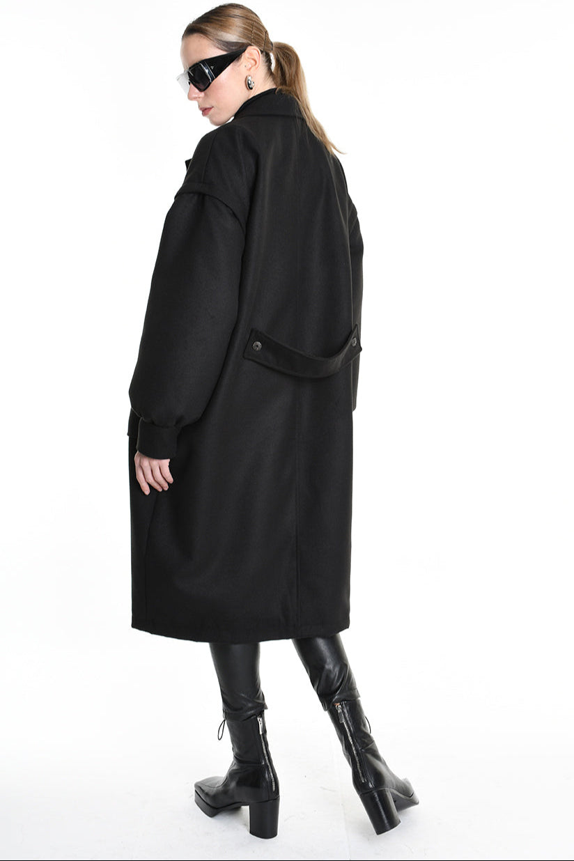 3B M1114 COAT Over Cloth UNISEX Black LA HAINE INSIDE US