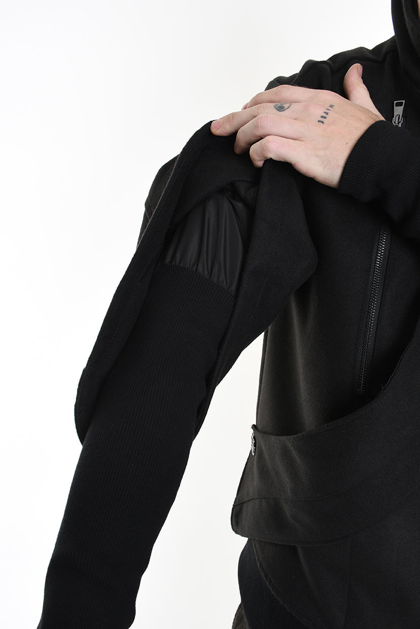 3B M1115 SPORT JACKET Over Cloth UNISEX D Black LA HAINE INSIDE US