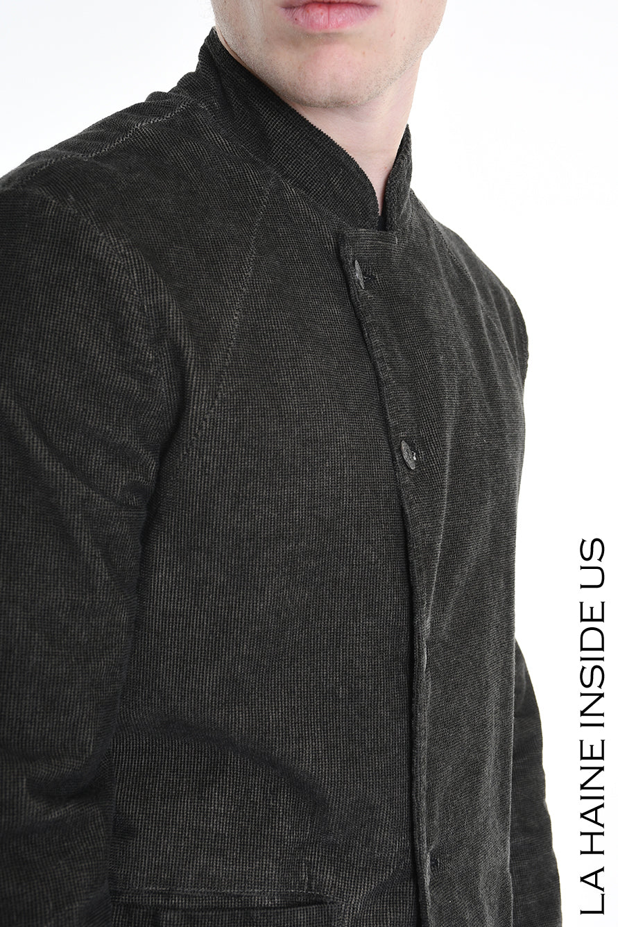 3B M1116 JACKET Regular Fit in Cold-Dyed Velvet, Mud Brown. LA HAINE INSIDE US