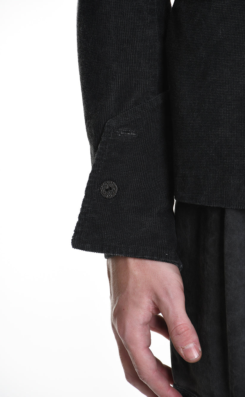 3B M1116 JACKET Regular Fit in Cold-Dyed Velvet, Black. LA HAINE INSIDE US