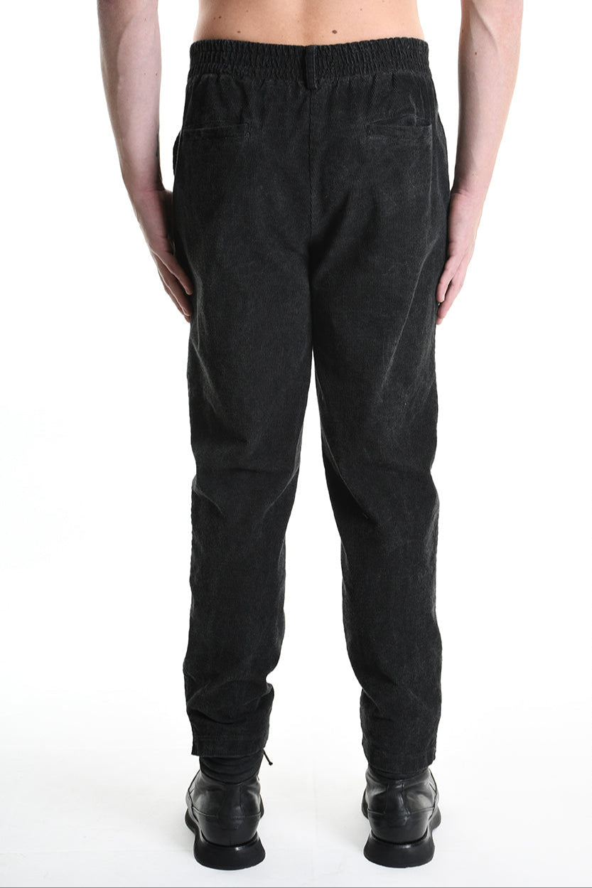 3B M1118 TROUSER Regular Velvet Dyed Cold Black MAN TEPHRA