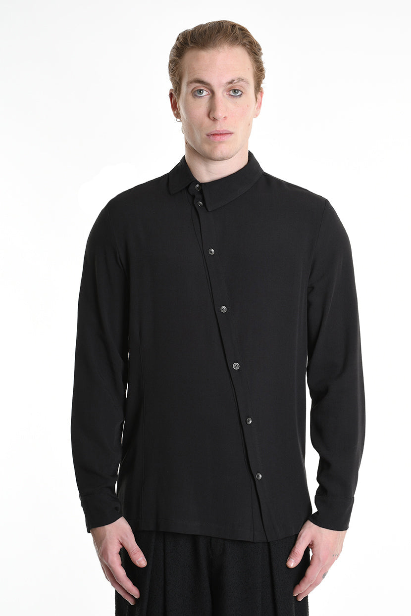 3B M1127 SHIRT Regular Viscose Black LA HAINE INSIDE US