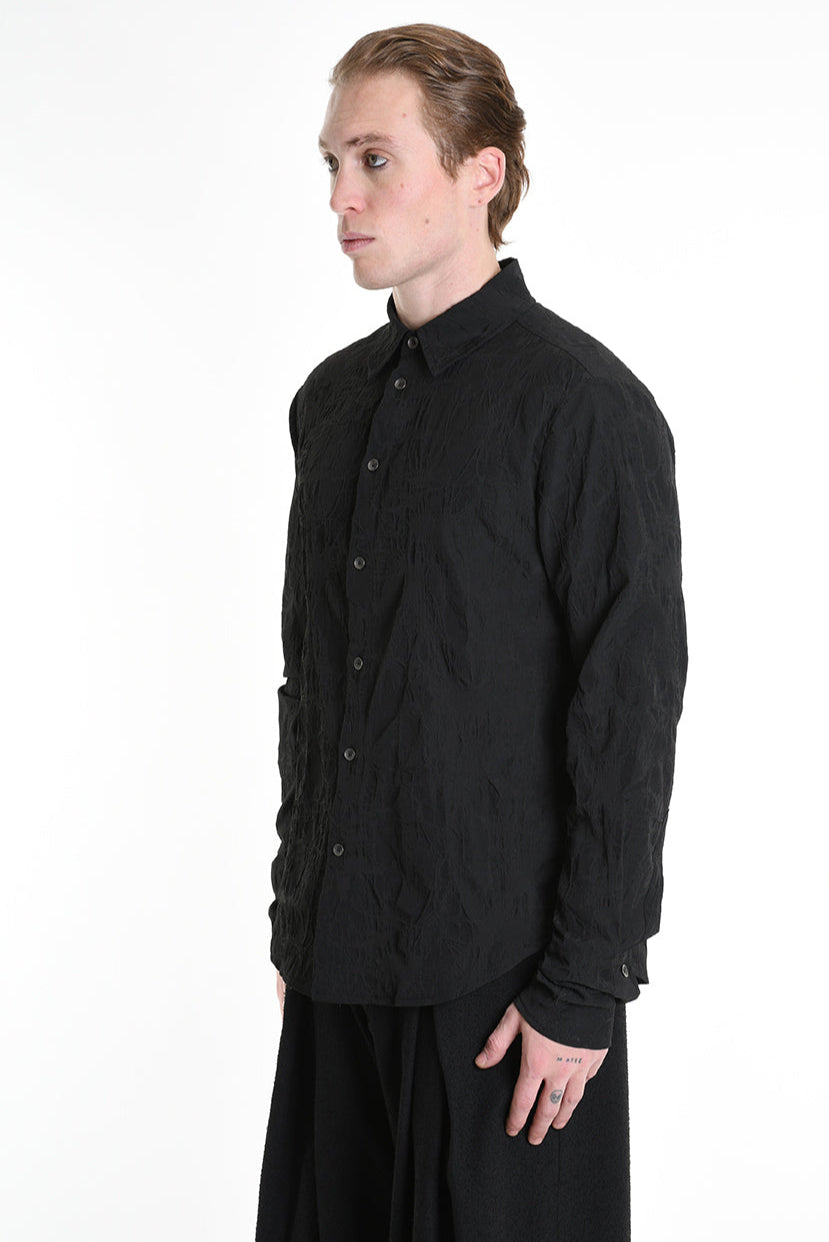 3B M1129 SHIRT Regular Nylon & Jacquard Black TEPHRA