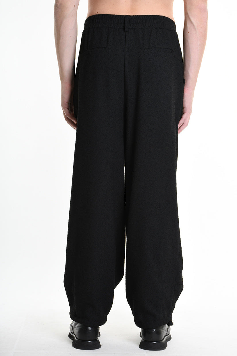 3B M1132 TROUSER Over Boucle Black MAN TEPHRA