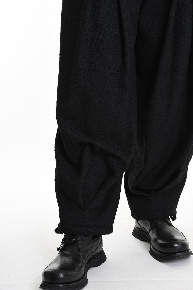 3B M1132 TROUSER Over Boucle Black MAN TEPHRA