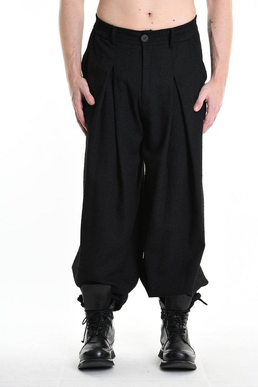 3B M1132 TROUSER Over Boucle Black MAN TEPHRA