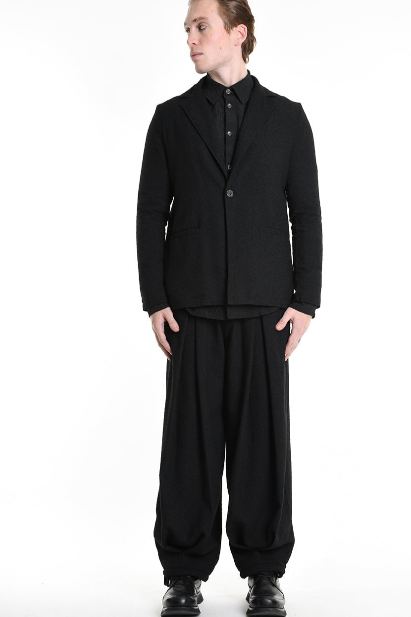 3B M1132 TROUSER Over Boucle Black MAN TEPHRA