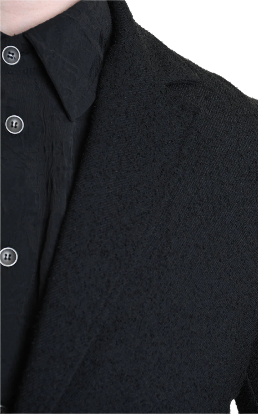 3B M1133 BLAZER Regular Fit in Bouclé, Black. LA HAINE INSIDE US