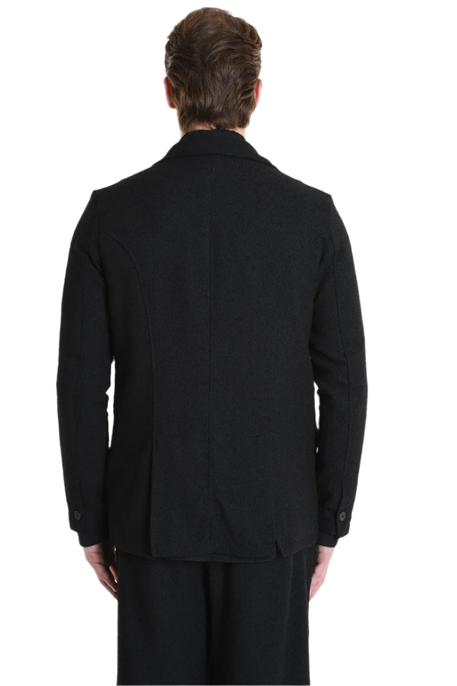 3B M1133 BLAZER Regular Fit in Bouclé, Black. LA HAINE INSIDE US