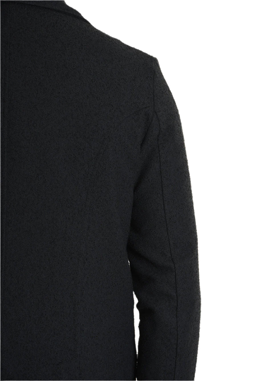 3B M1133 BLAZER Regular Fit in Bouclé, Black. LA HAINE INSIDE US
