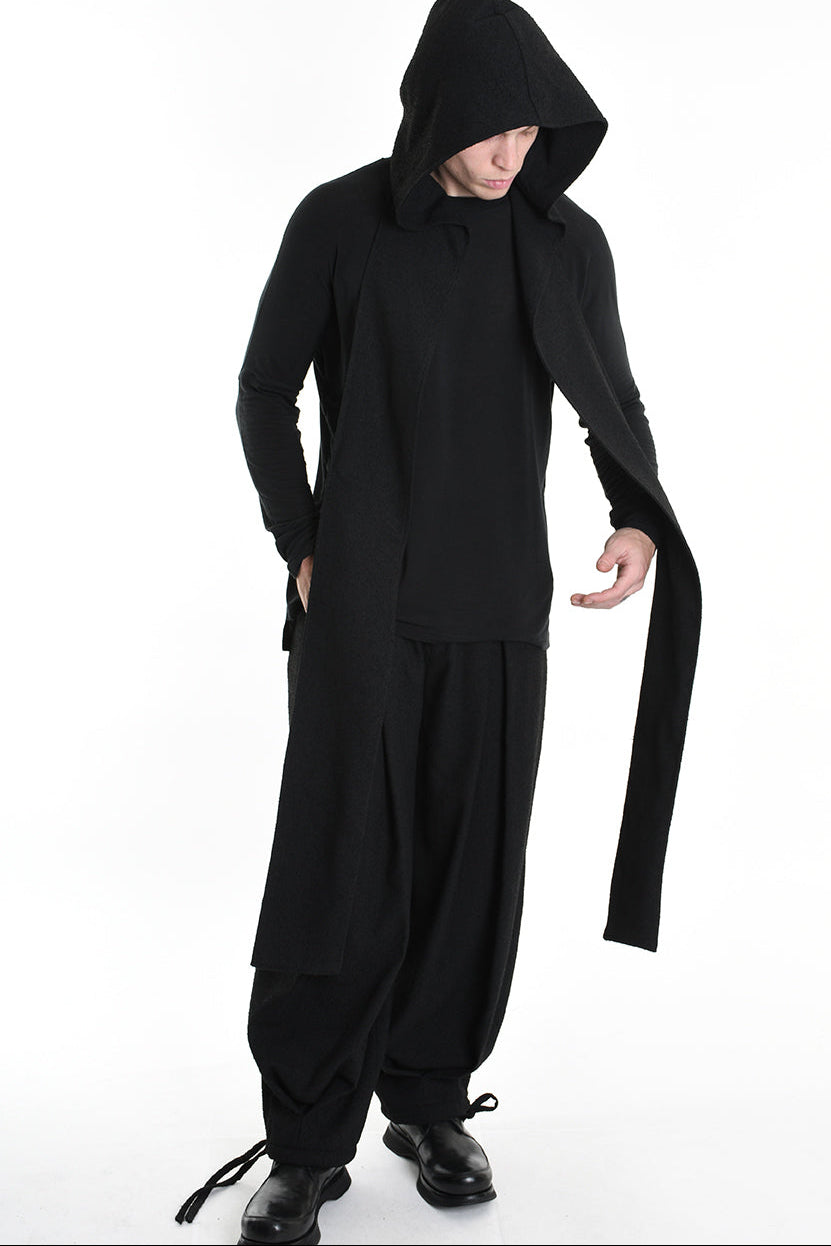 3B M1135 SCARF Hood Boucle Black UNISEX LA HAINE INSIDE US