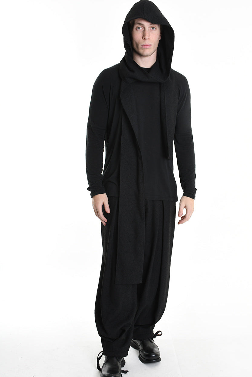 3B M1135 SCARF Hood Boucle Black UNISEX LA HAINE INSIDE US