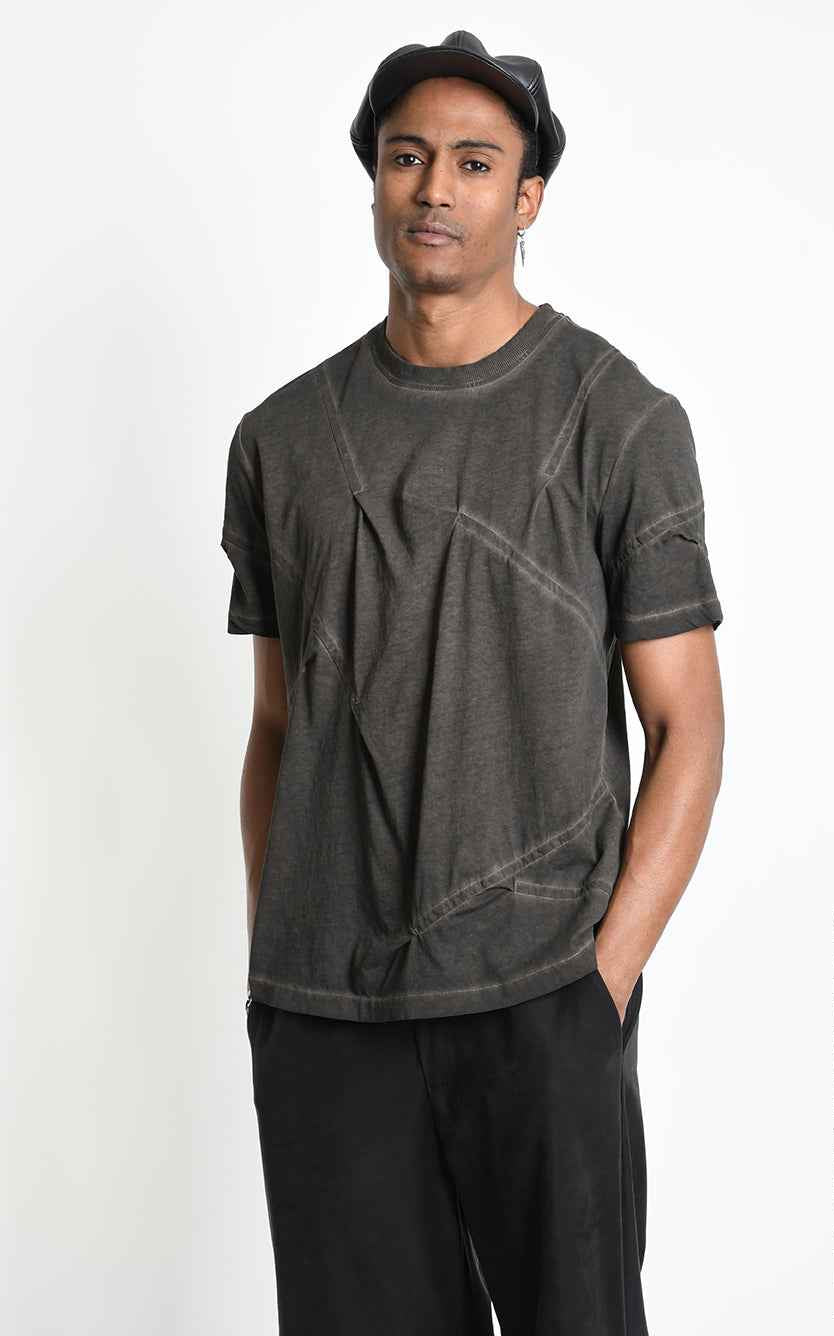 3B M1294 T-SHIRT Comfort Cotton Dyed Cold Mud