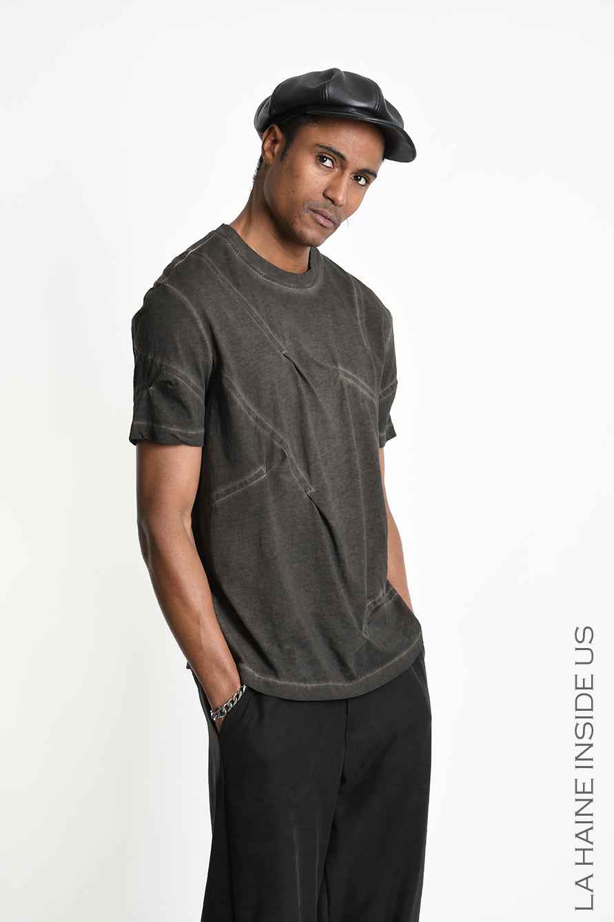 3B M1294 T-SHIRT Comfort Cotton Dyed Cold Mud