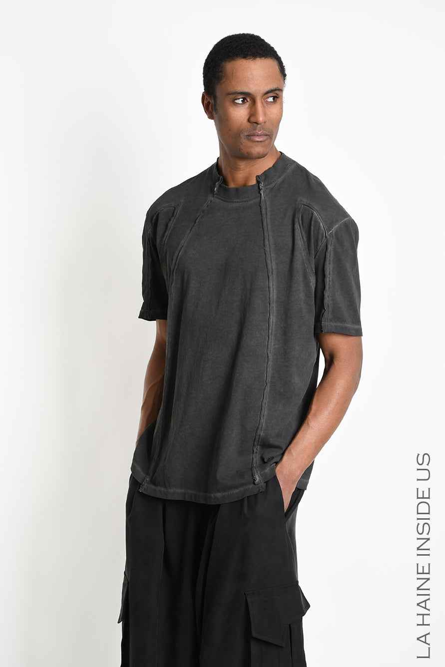 3B M1295 T-SHIRT Oversize Cotton Dyed Cold Grey