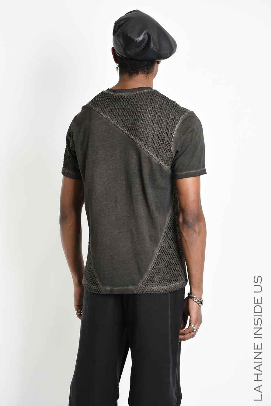 3B M1322 T-SHIRT Regular Meshcore Dyed Cold Mud