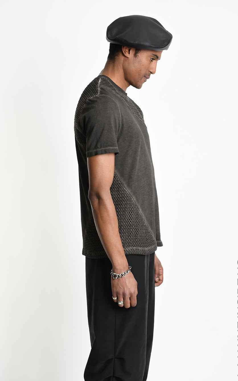 3B M1322 T-SHIRT Regular Meshcore Dyed Cold Mud