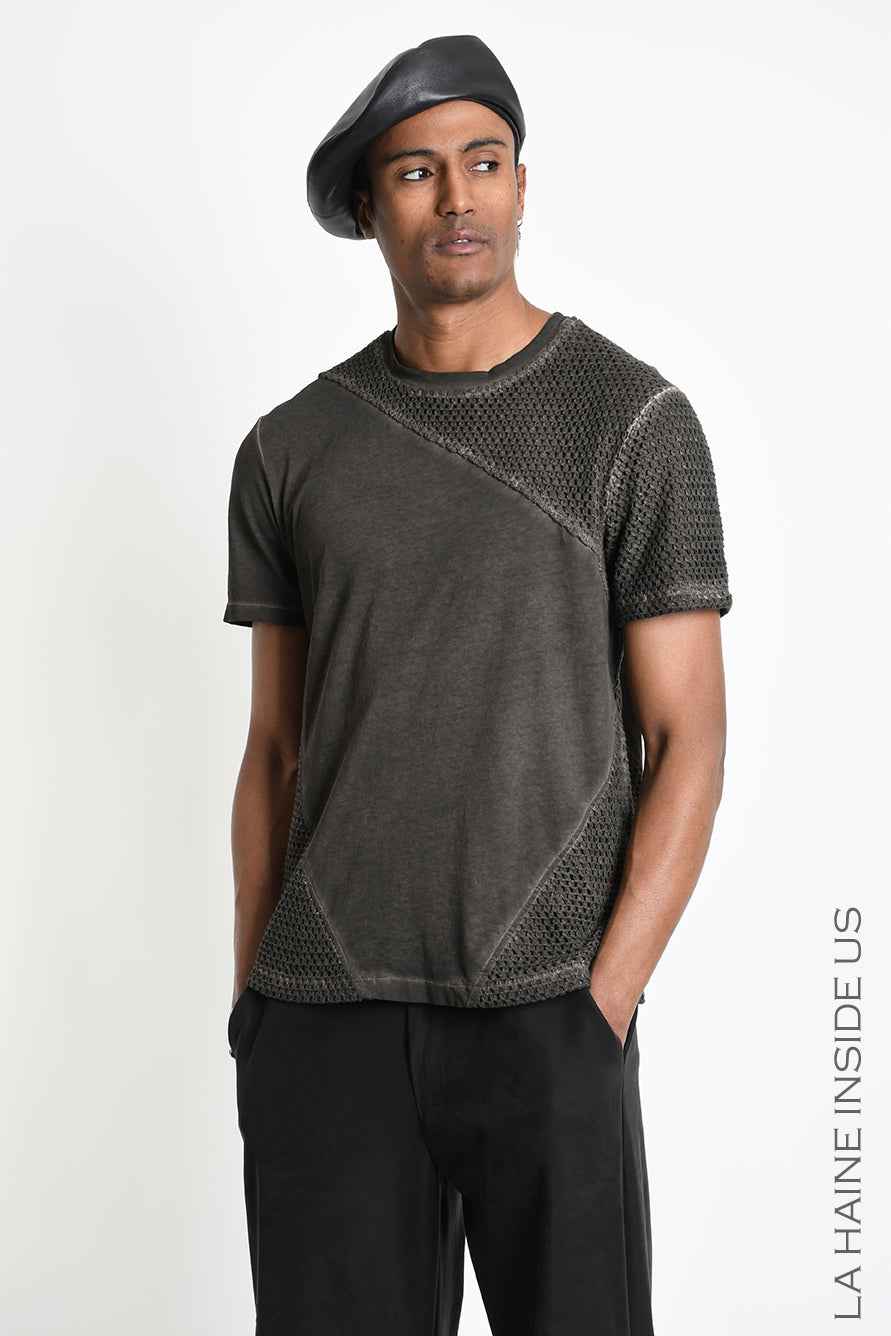 3B M1322 T-SHIRT Regular Meshcore Dyed Cold Mud