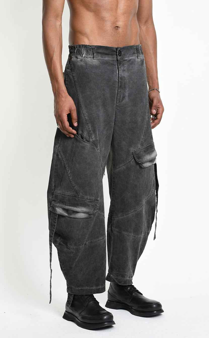 3B M1323 CARGO Over Balloon Cotton Dyed Cold Grey