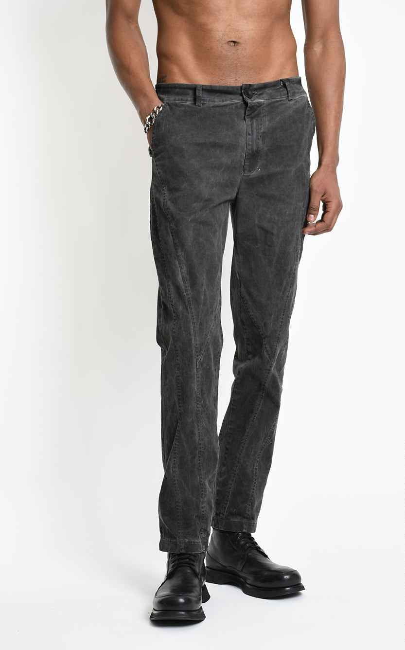 3B M1324 TROUSER Regular Skinny Cotton Dyed Cold Grey