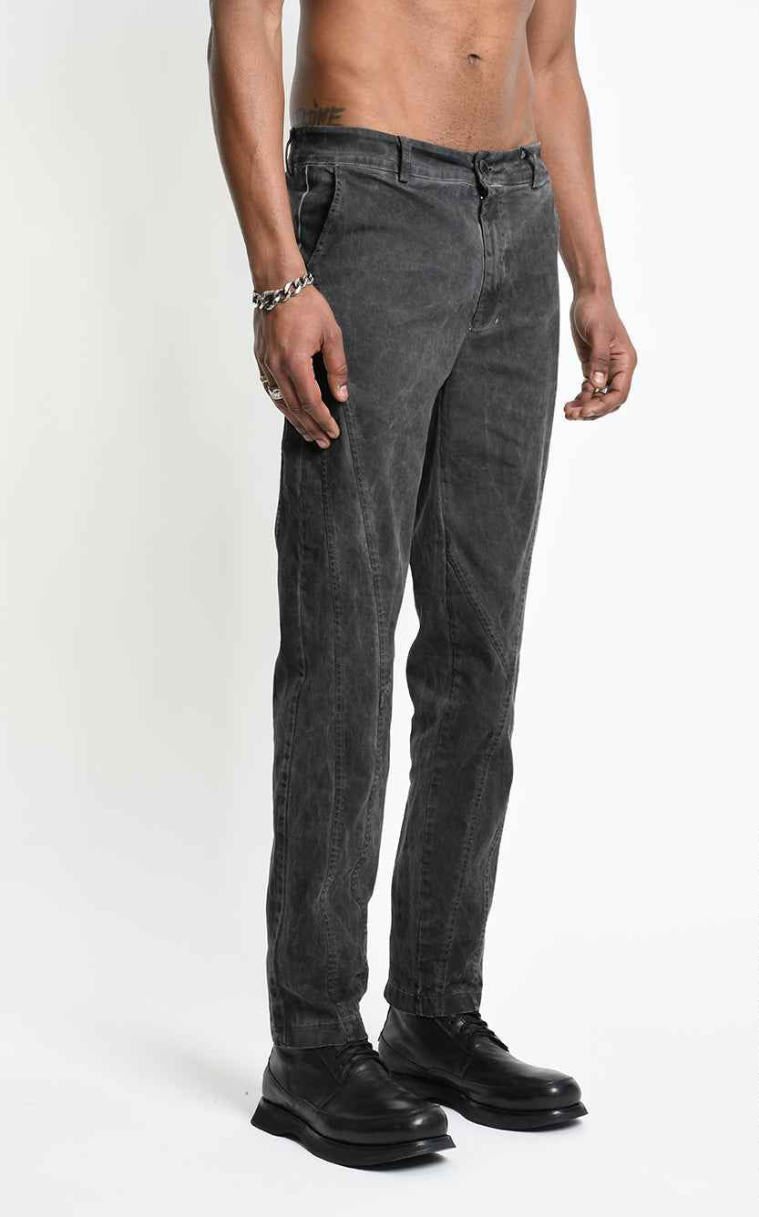 3B M1324 TROUSER Regular Skinny Cotton Dyed Cold Grey