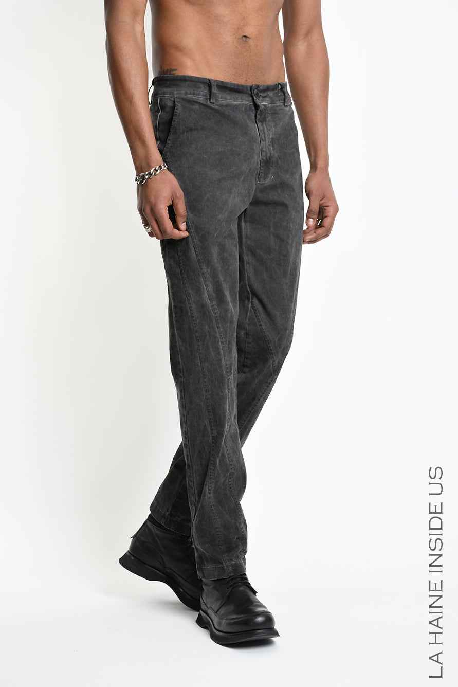 3B M1324 TROUSER Regular Skinny Cotton Dyed Cold Grey