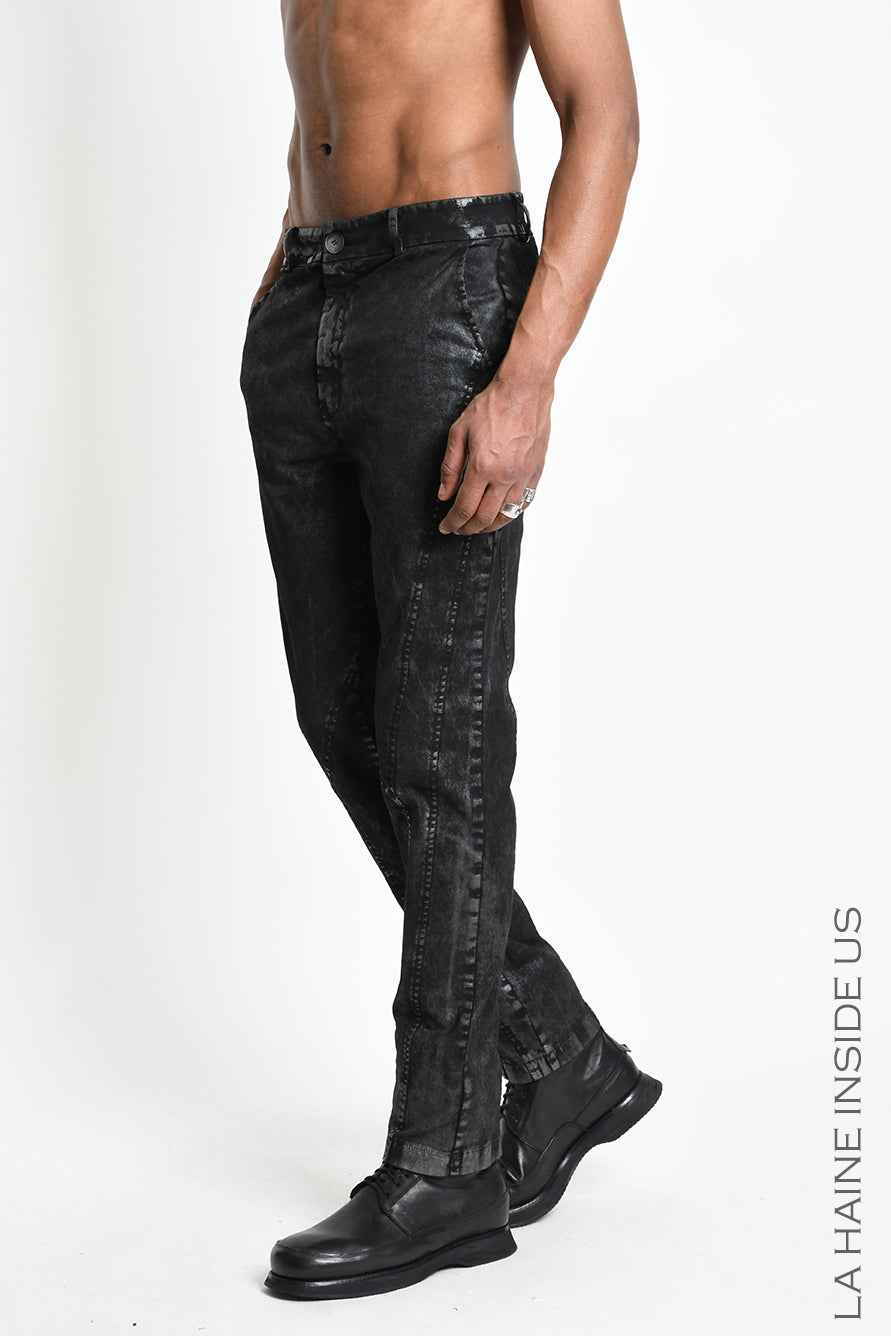 3B M1326 TROUSER Regular Skinny Cotton Coated Black