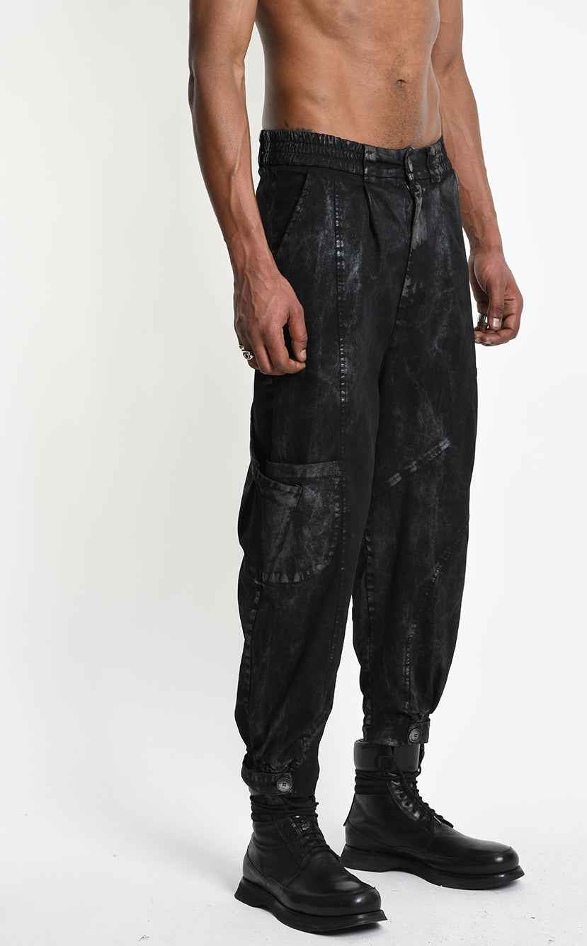 3B M1327 CARGO Over Gabardina Coated Black