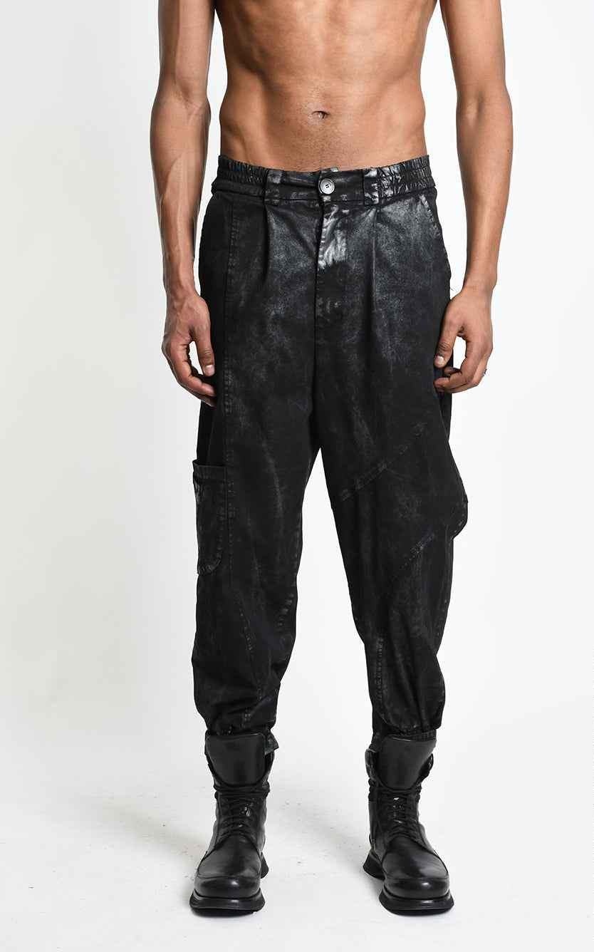 3B M1327 CARGO Over Gabardina Coated Black