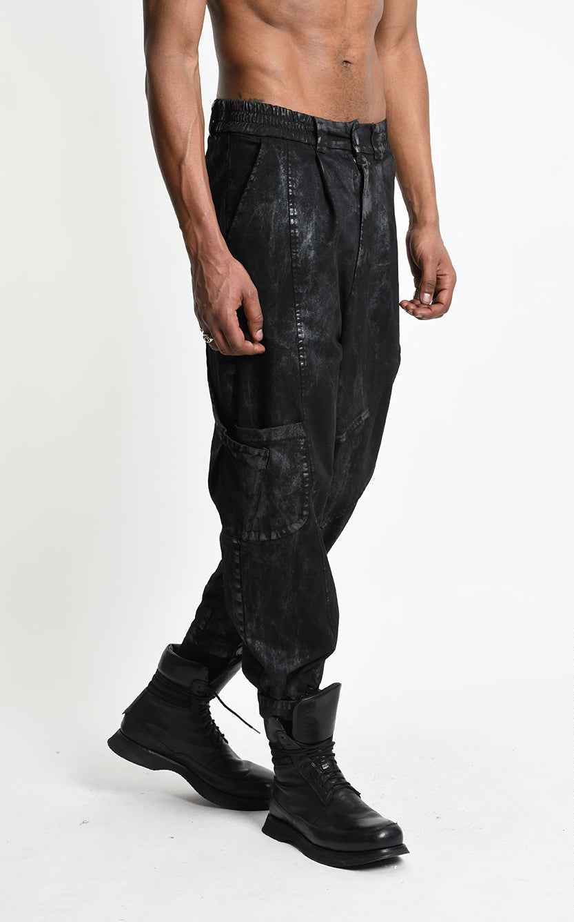3B M1327 CARGO Over Gabardina Coated Black