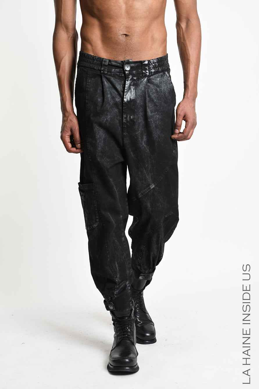 3B M1327 CARGO Over Gabardina Coated Black