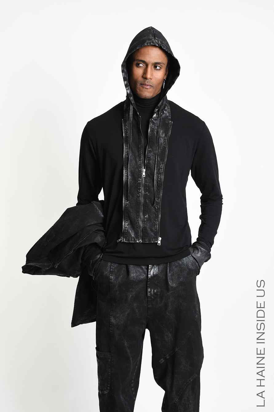 3B M1328 JACKET Blazer Regular Cotton Coated Black