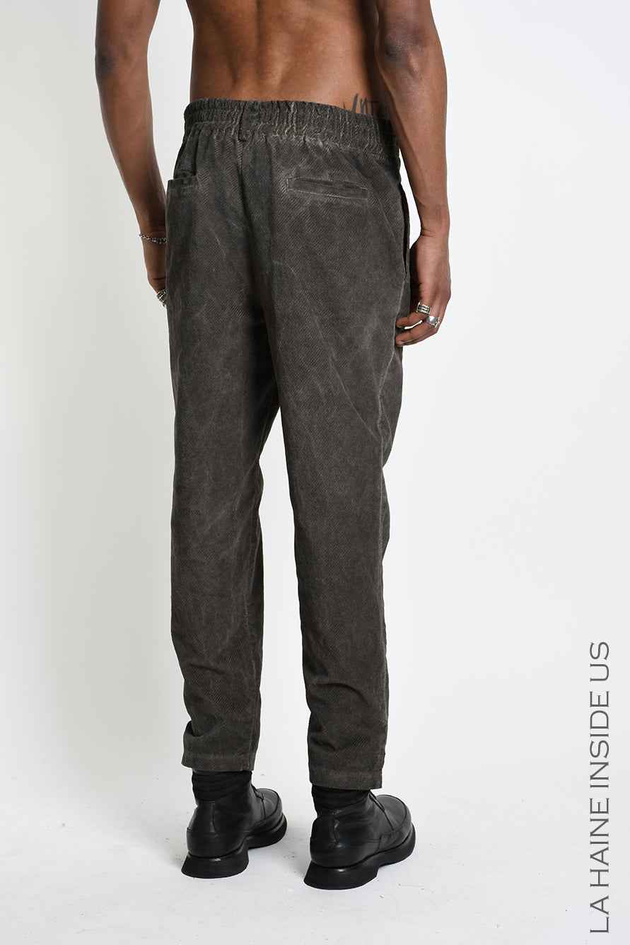3B M1331 TROUSERS Regular-fit Cold-Dyed Velvet Mud