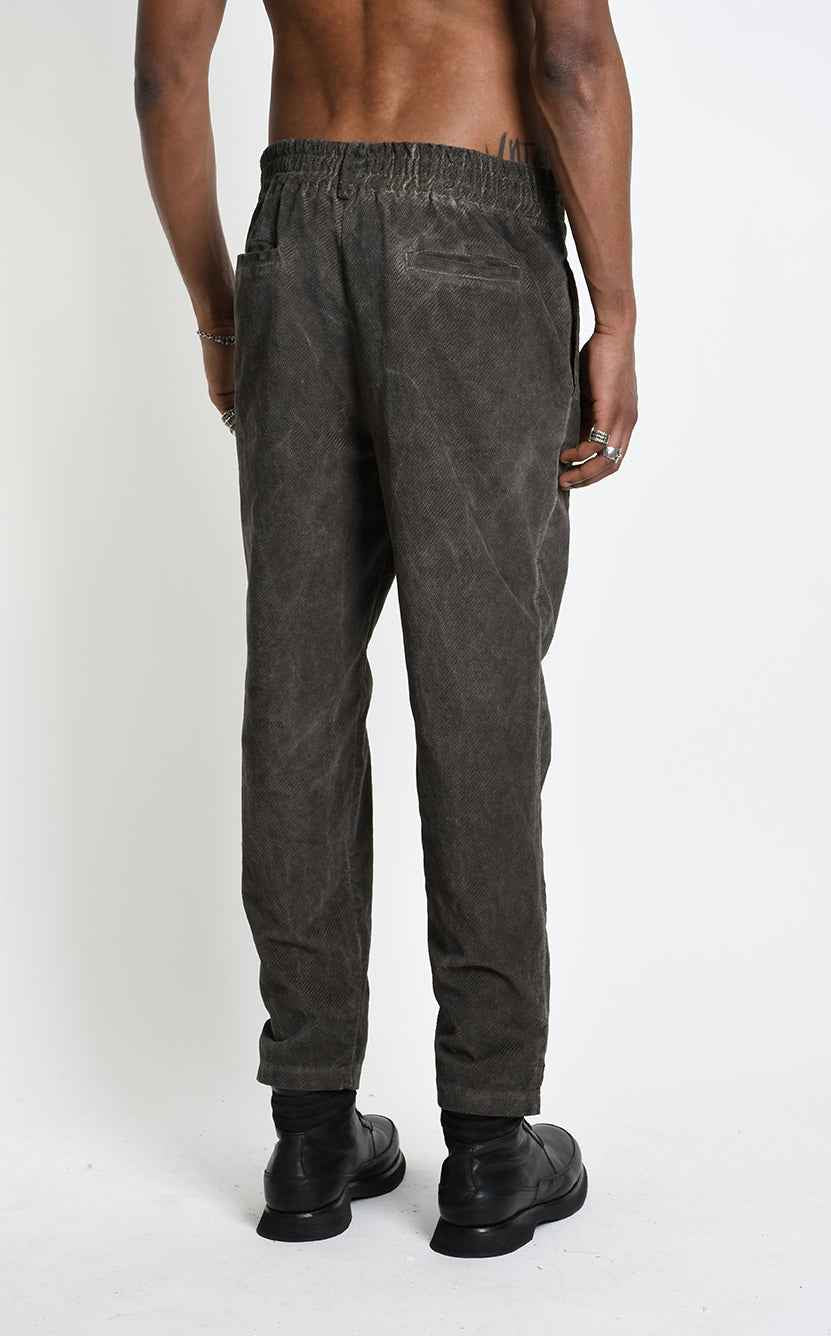 3B M1331 TROUSERS Regular-fit Cold-Dyed Velvet Mud
