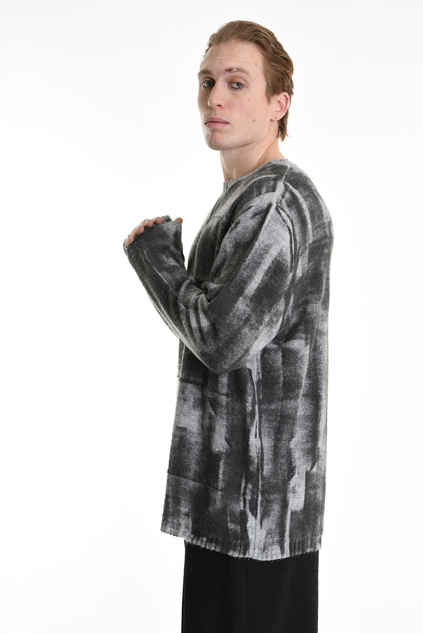 3K M1194 REGULAR KNITWEAR Gauge 7 with Roller Treatment Black LA HAINE INSIDE US