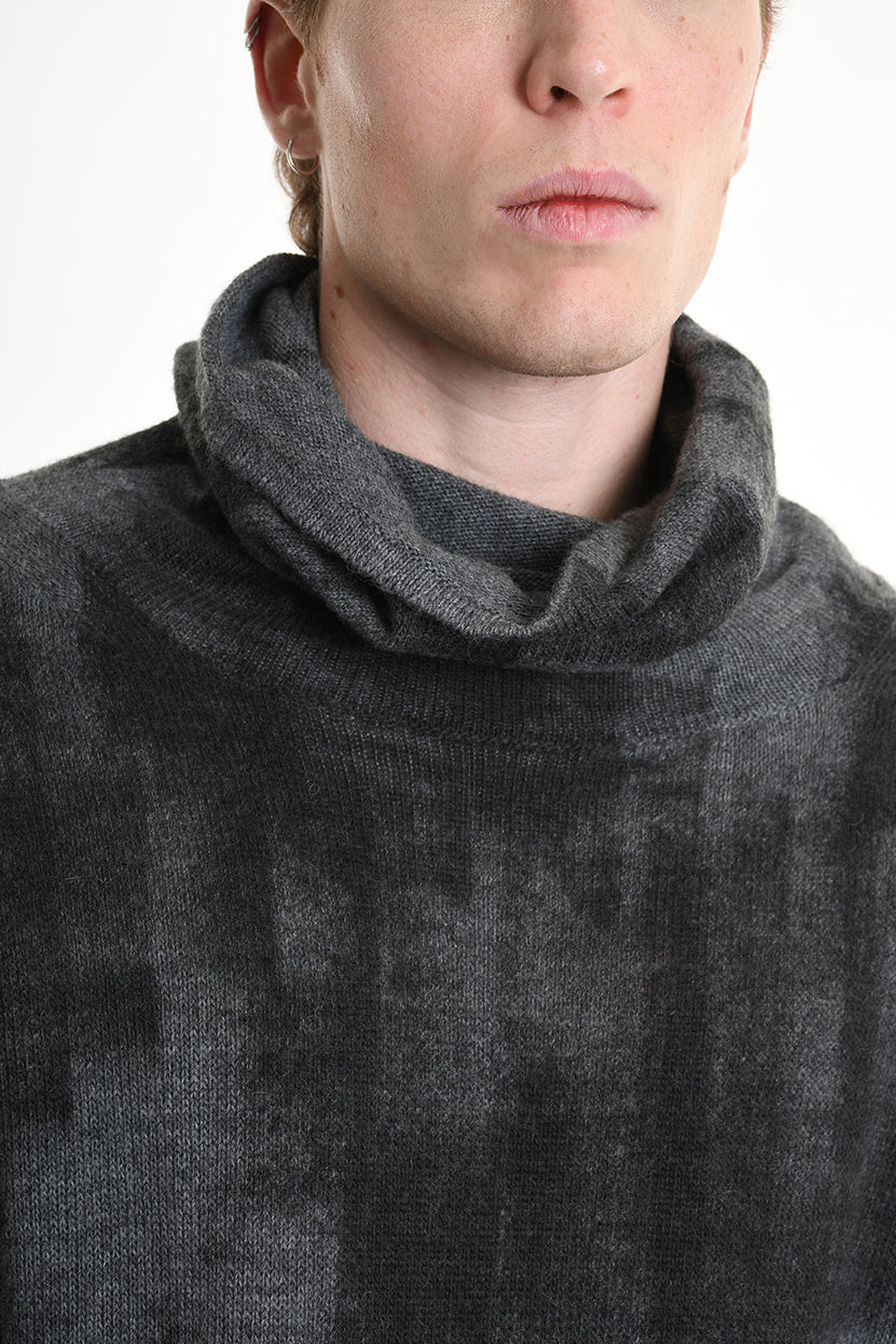 3K M1195 LONG COMFORT KNITWEAR Gauge 7 with Roller Treatment Black LA HAINE INSIDE US