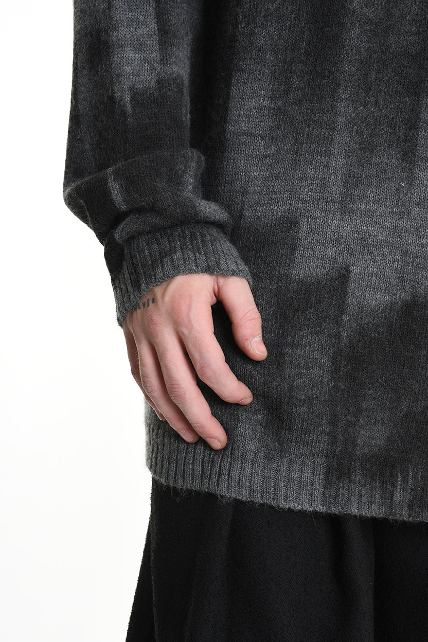 3K M1195 LONG COMFORT KNITWEAR Gauge 7 with Roller Treatment Black LA HAINE INSIDE US