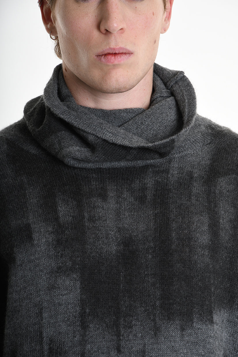 3K M1195 LONG COMFORT KNITWEAR Gauge 7 with Roller Treatment Black LA HAINE INSIDE US