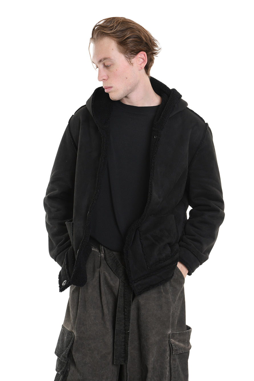 3- M1170 SPORT JACKET Comfort Faux Sheepskin Double face Black TEPHRA