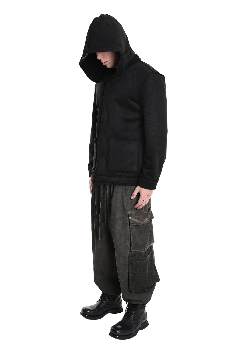 3- M1170 SPORT JACKET Comfort Faux Sheepskin Double face Black TEPHRA