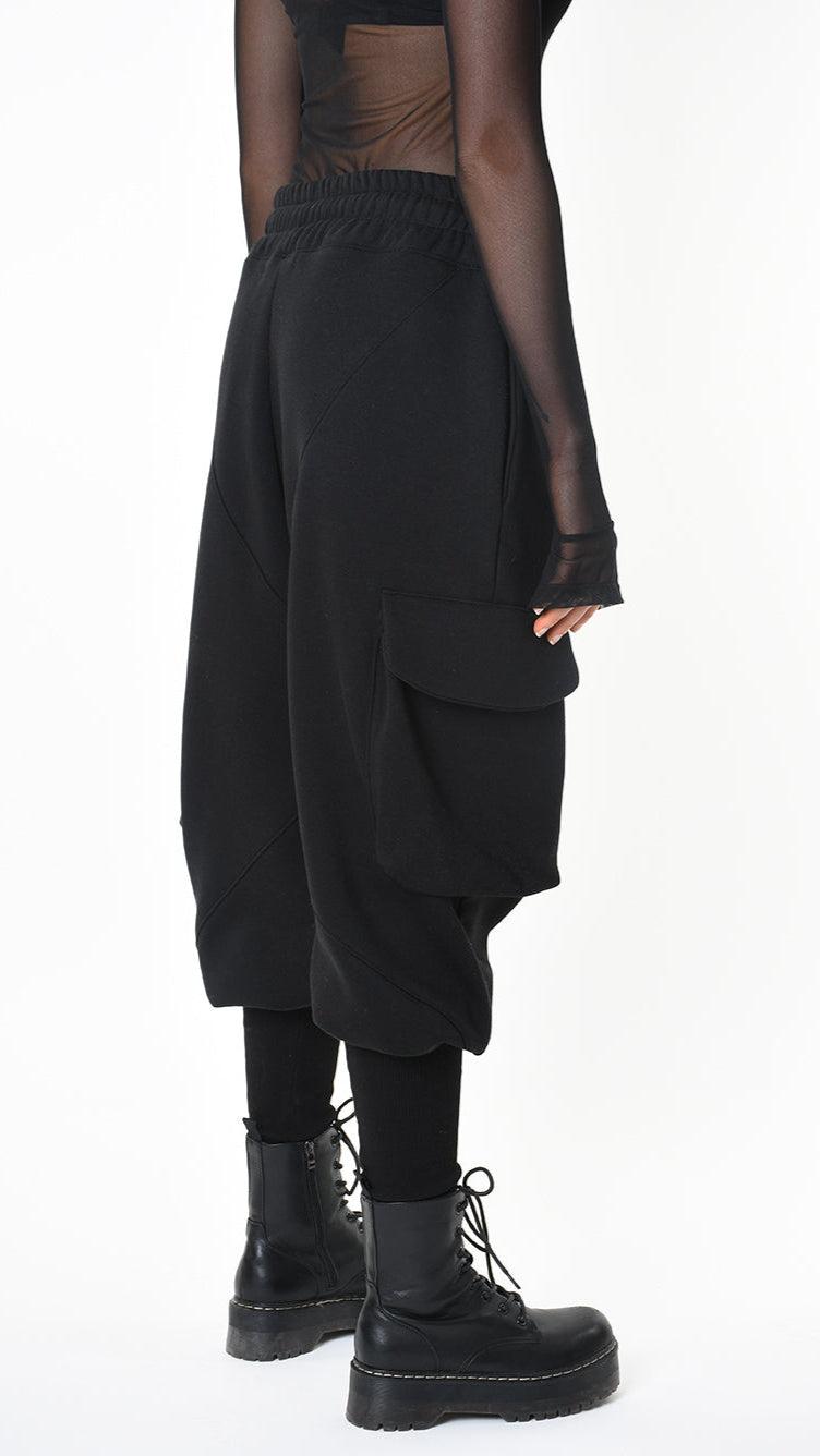 A33M LM20225 TROUSER Cargo Fleece Gauze 480gr. UNISEX D Black