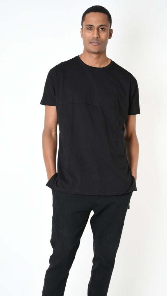 A33M LM21625 Comfort T-SHIRT in Black - Olive - White Cotton Jersey