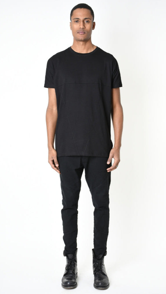 A33M LM21625 Comfort T-SHIRT in Black - Olive - White Cotton Jersey