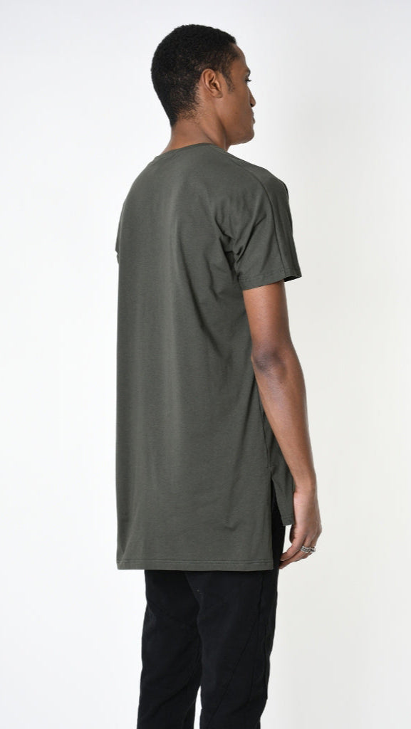 A33M LM21625 Comfort T-SHIRT in Black - Olive - White Cotton Jersey